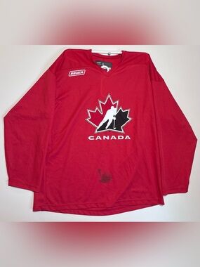 Bauer Team canadien Red men’s Hockey Jersey Sz large